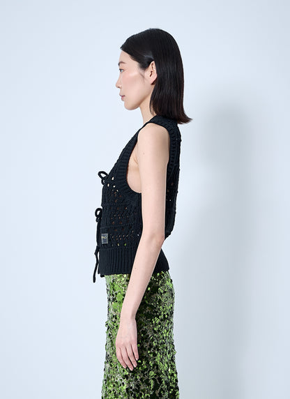 Ganni Women Logo Patch Vest by Luosophy