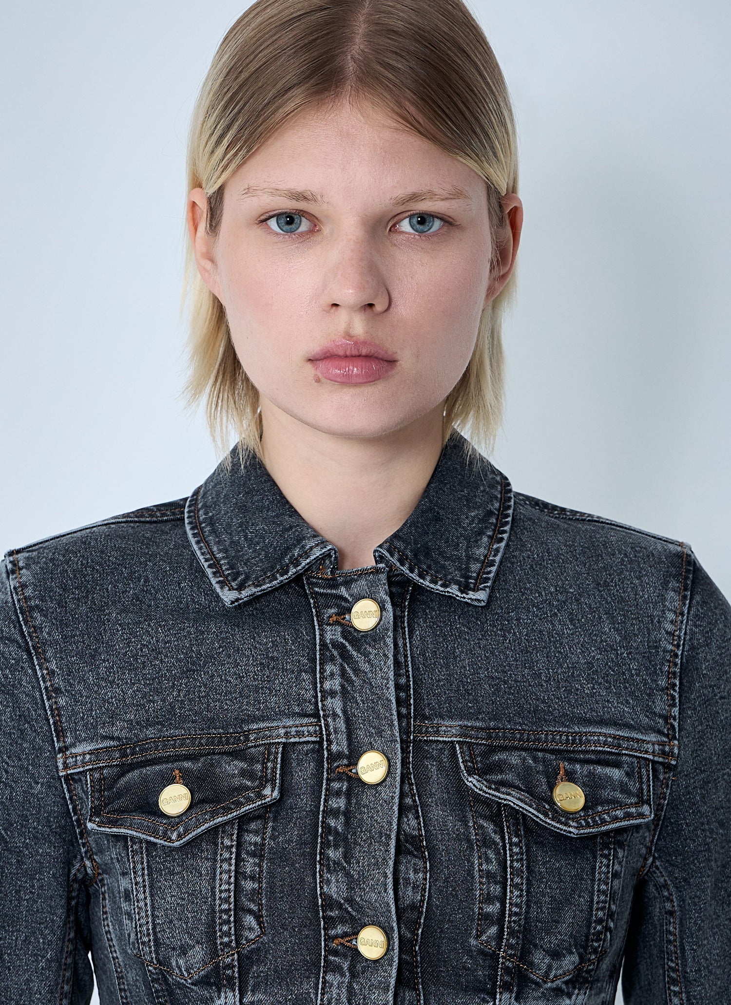 Ganni Women Stretch Denim Jacket by Luosophy