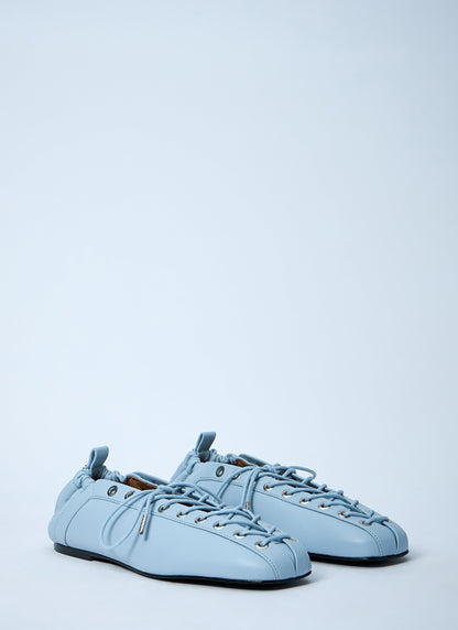 Ganni Women Eyelets Lace Up Ballerina by Luosophy