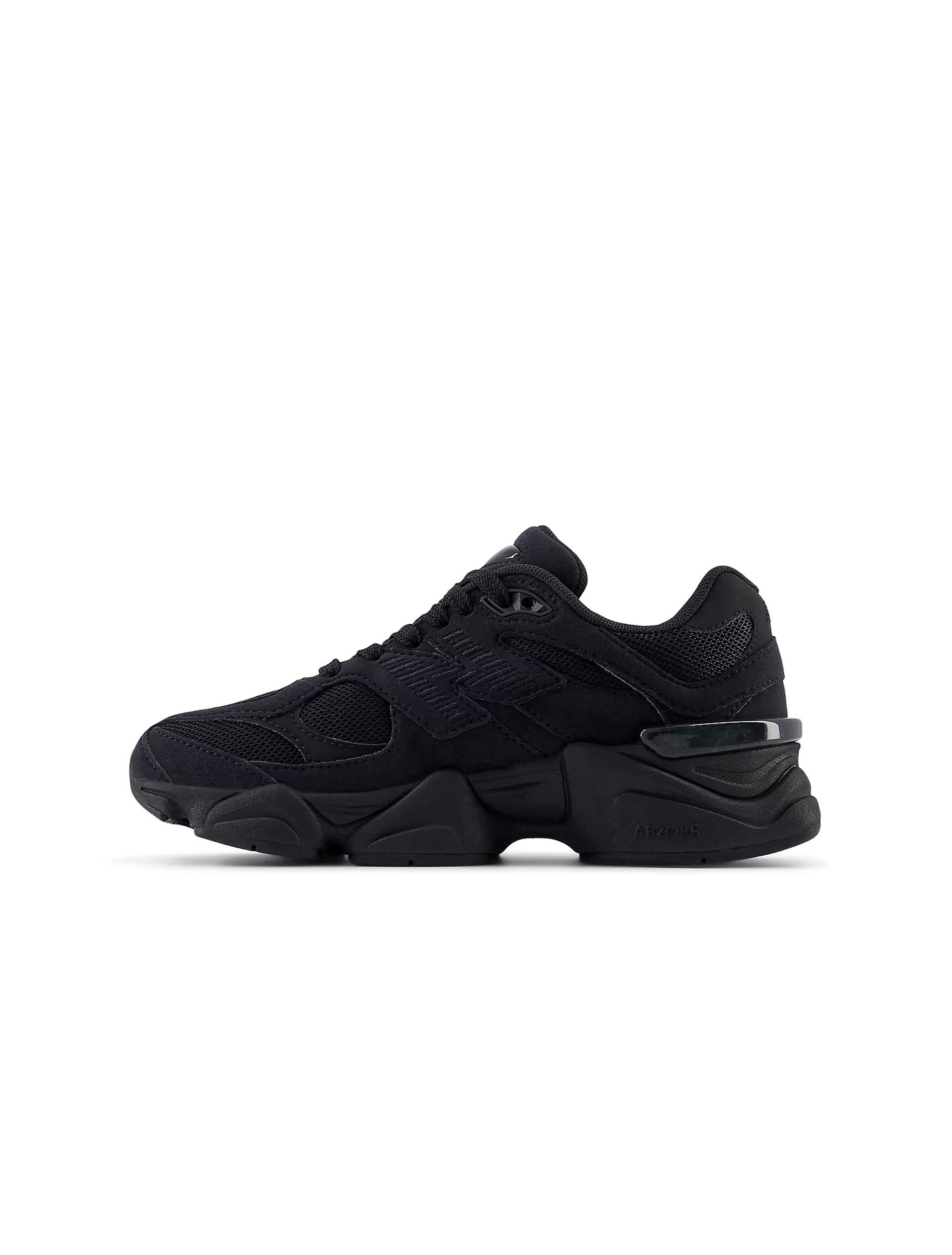 New Balance Big Kids 9060 Lifestyle Shoes - Triple Black by Denim Exchange