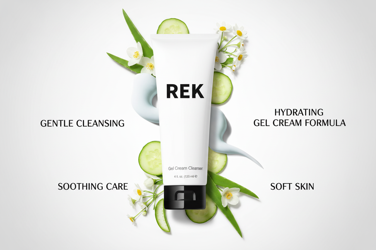 Gel Cream Cleanser – Hydrating &amp; Gentle | REK Cosmetics by REK Cosmetics