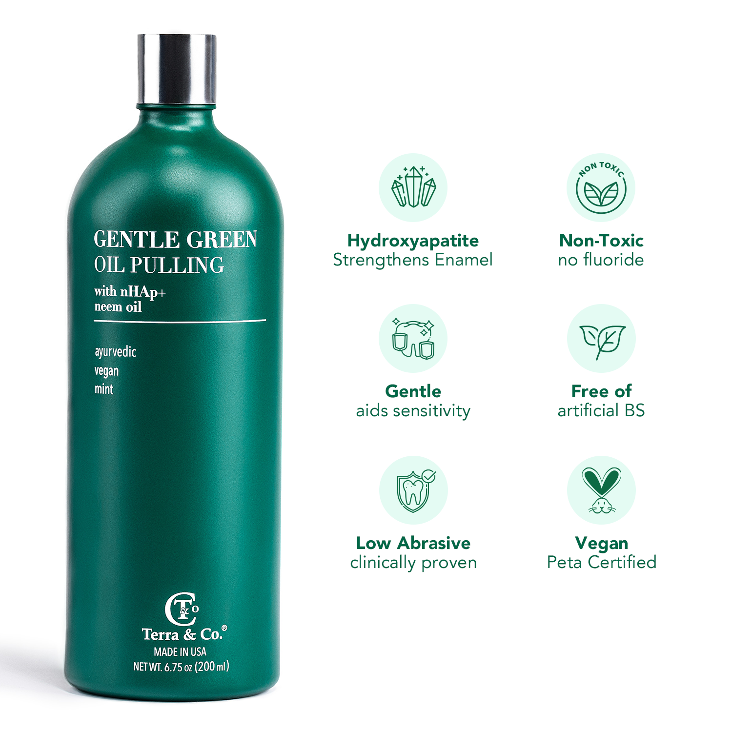 Gentle Green Oil Pulling Mouthwash – Enamel Support &amp; Gum Health 