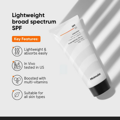 Minimalist SPF 50 PA ++++ Sunscreen With Multi-Vitamin