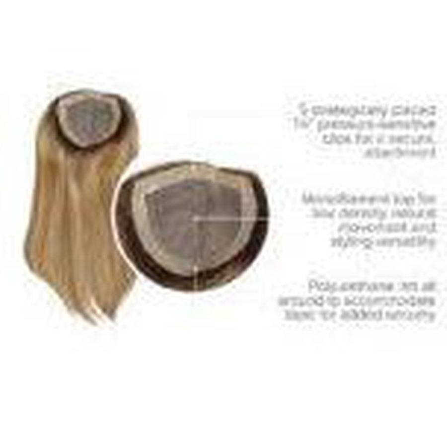 Raquel Welch Gilded 18" Top Piece, 100% Human Hair