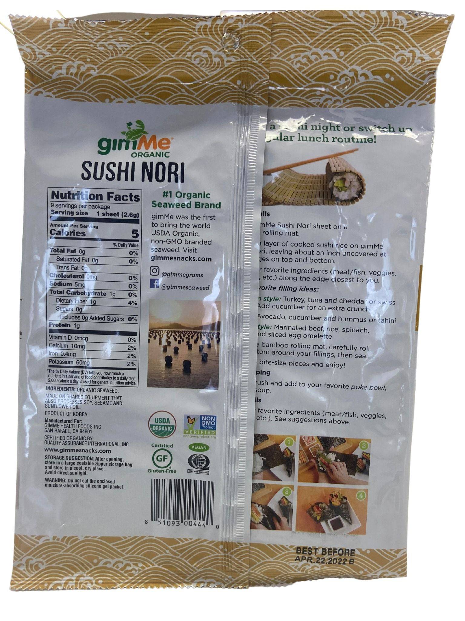 Sushi Nori, Organic by Country Life Natural Foods
