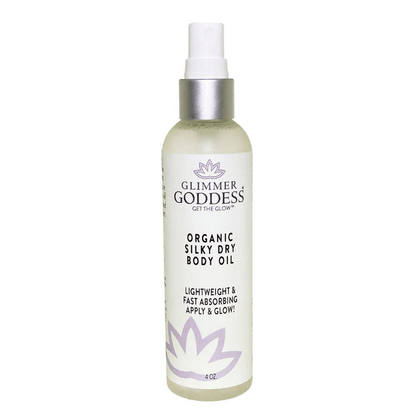 Glimmer Goddess Organic Silky Dry Body Oil - Hydrating &amp; Eco-Friendly (4 oz) - accessories