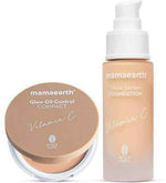 Mamaearth Glow Serum Foundation + Glow Oil Control Compact Combo - Ivory Glow