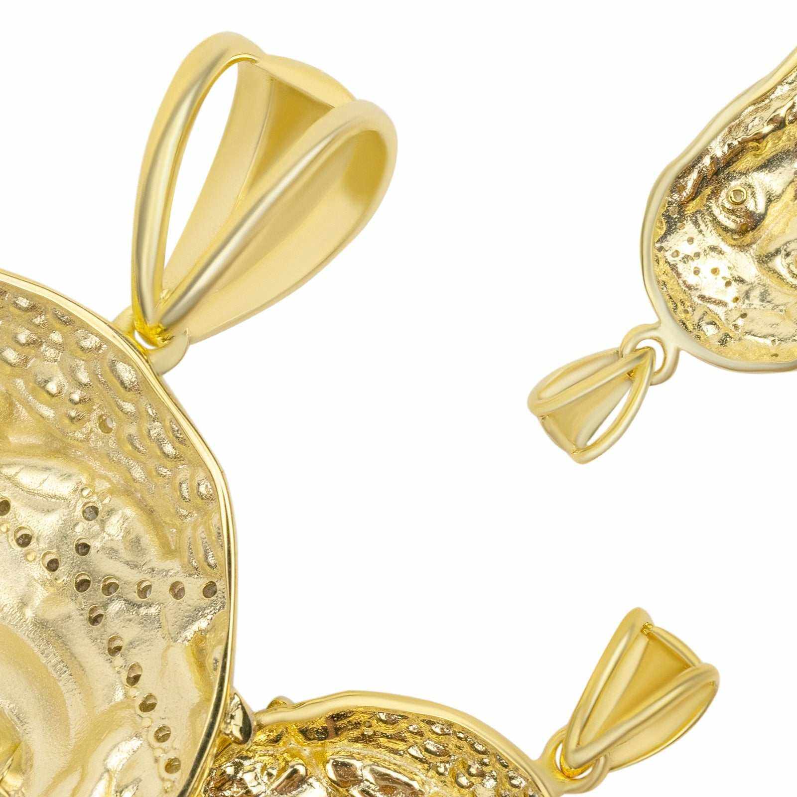 Gold Jesus Piece Pendant – 14K Plated on Solid 925 Sterling Silver