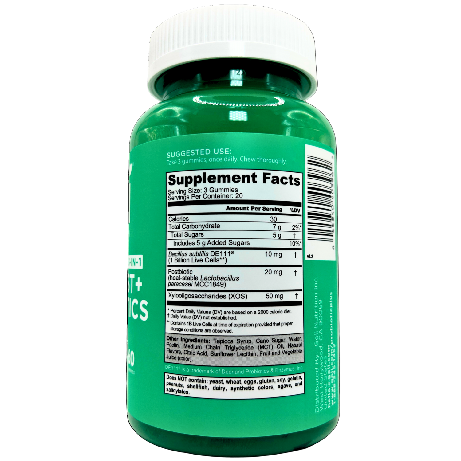 Goli Nutrition – Pre + Post + Probiotics Gummies (60 Count)