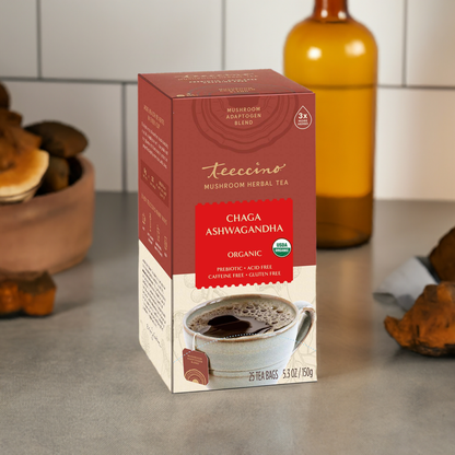 Chaga Ashwagandha Butterscotch Cream Mushroom Herbal Tea