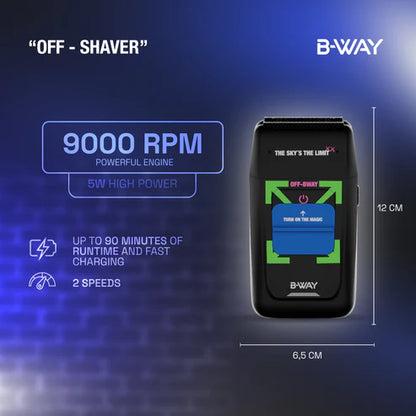 B-Way OFF Shaver Black by RT-Way USA