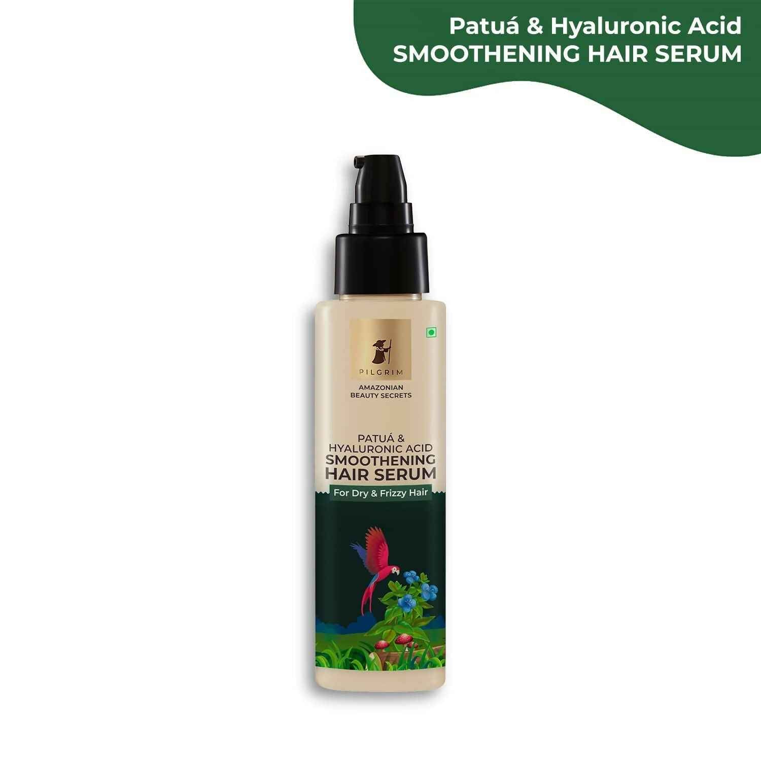Pilgrim Amazonian Patuá &amp; Hyaluronic Acid Smoothening Hair Serum For Dry &amp; Frizzy Hair, For Hair Smoothening