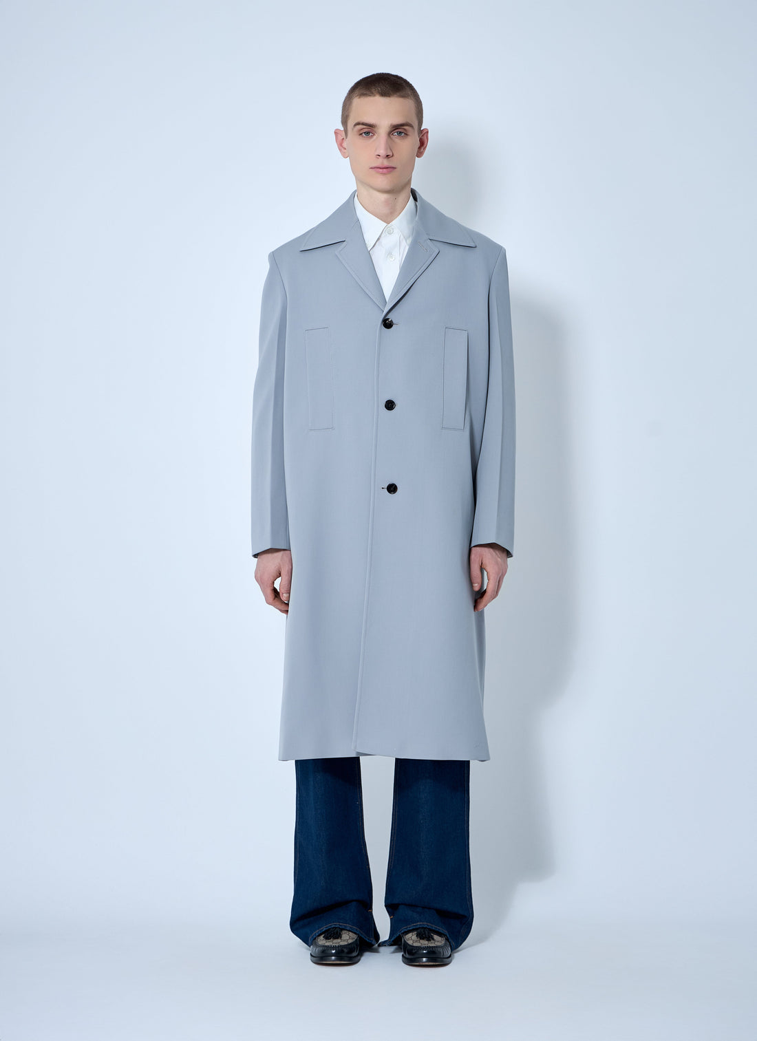 Gucci Men Single-Breasted Wool Coat by Luosophy