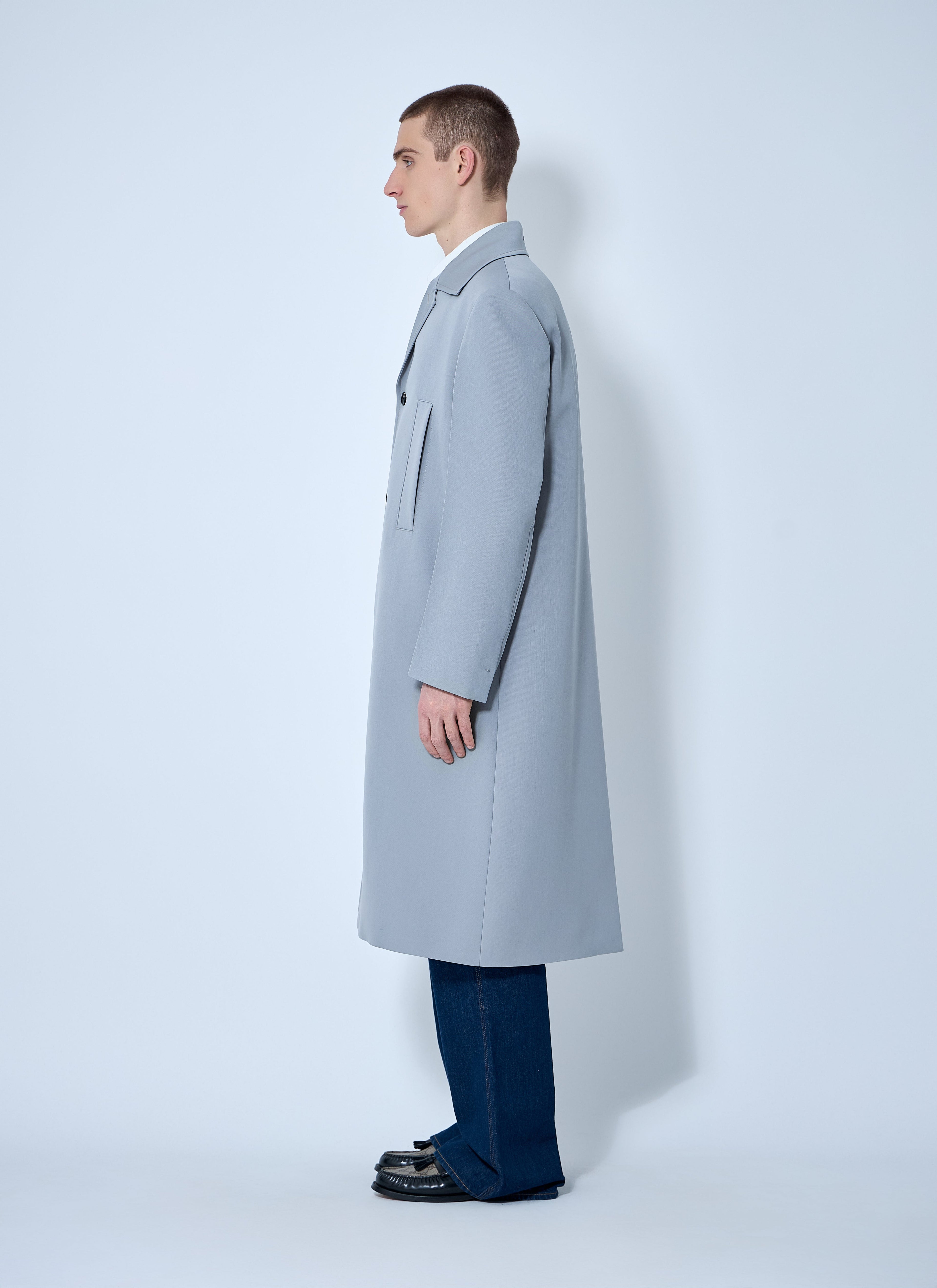 Gucci Men Single-Breasted Wool Coat by Luosophy