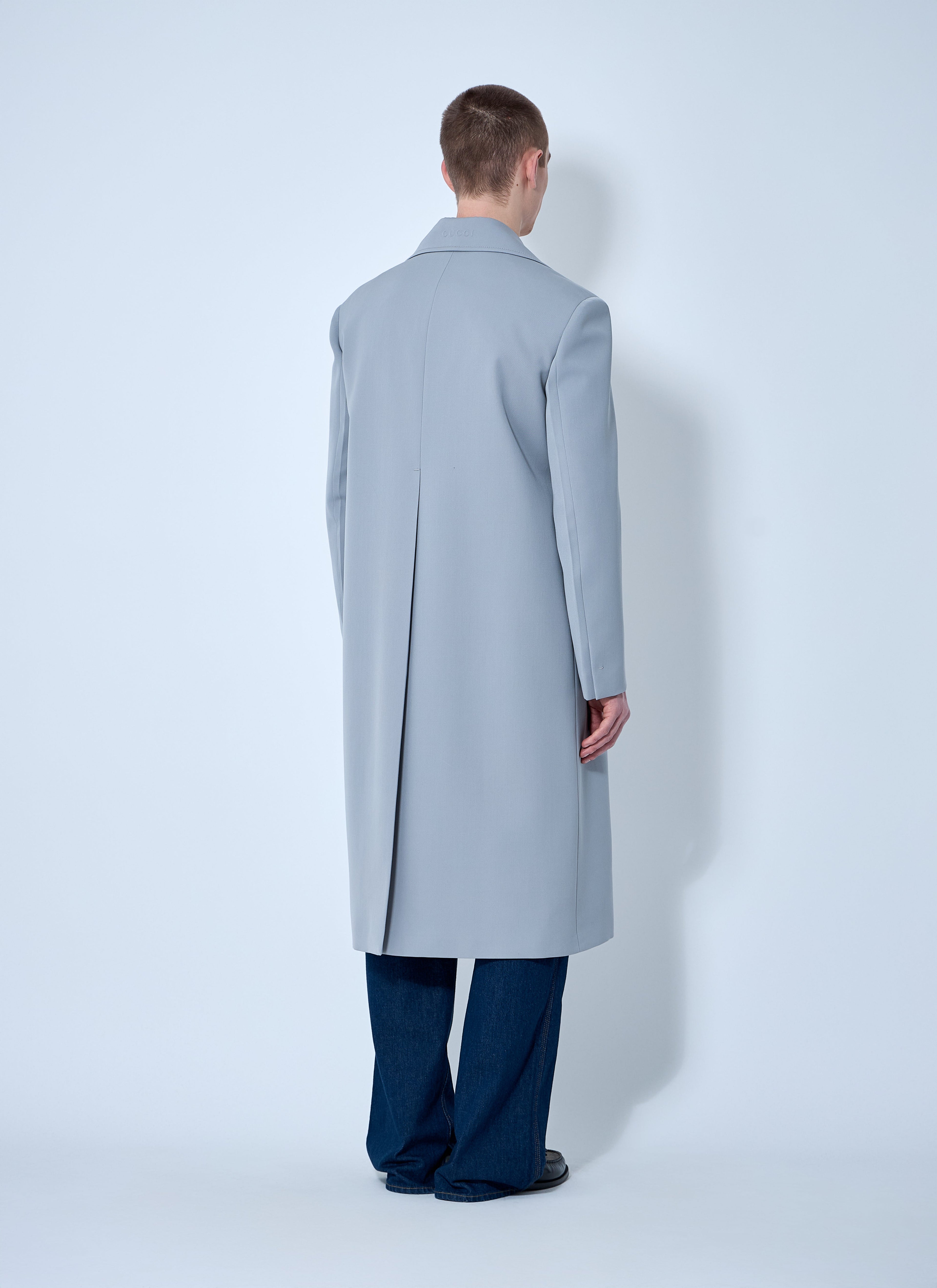 Gucci Men Single-Breasted Wool Coat by Luosophy
