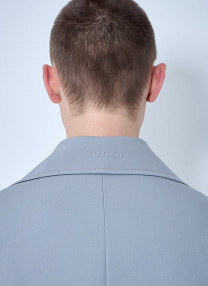 Gucci Men Single-Breasted Wool Coat by Luosophy