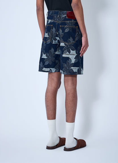 Gucci Men Denim Jacquard Shorts by Luosophy
