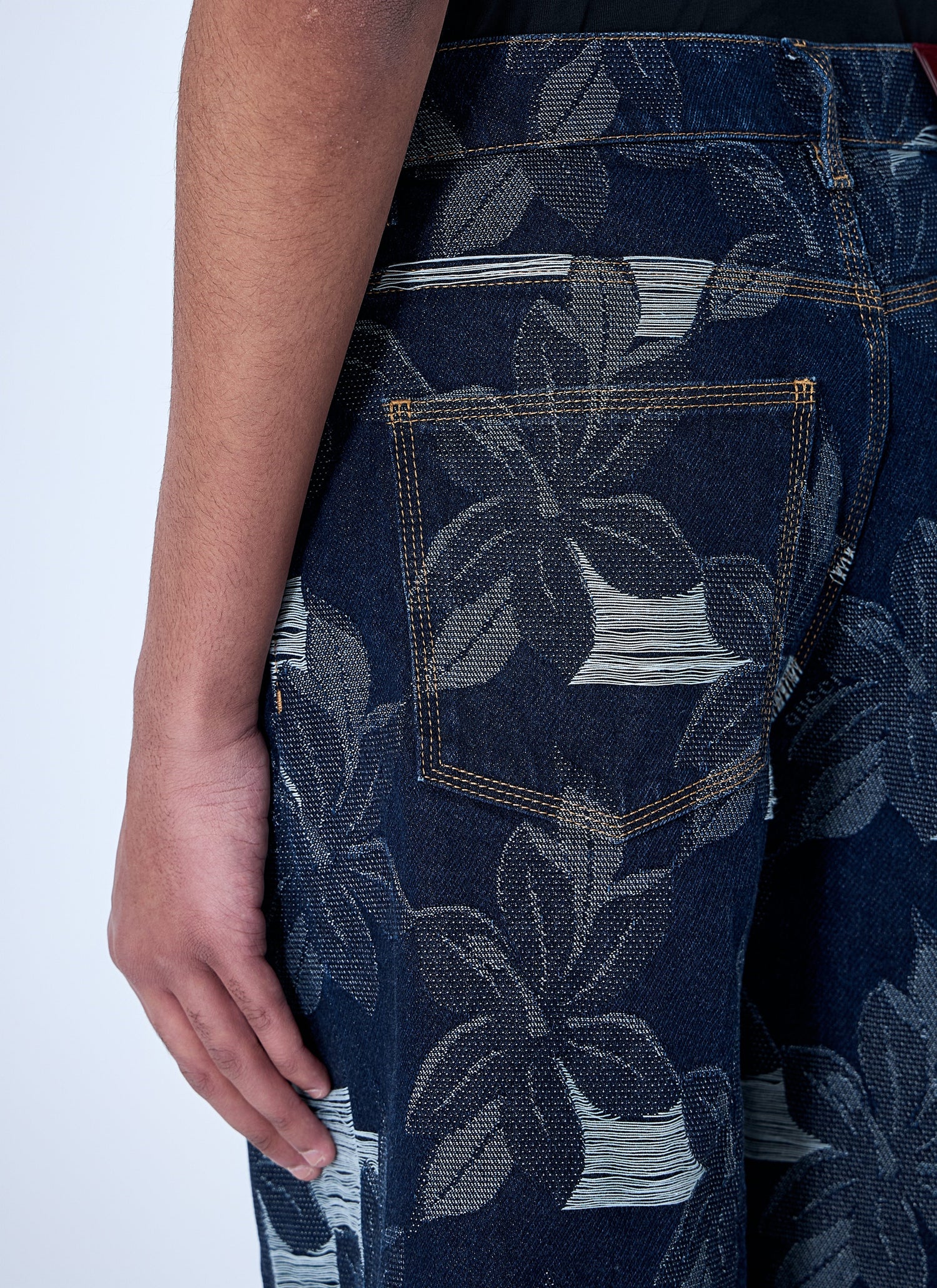 Gucci Men Denim Jacquard Shorts by Luosophy