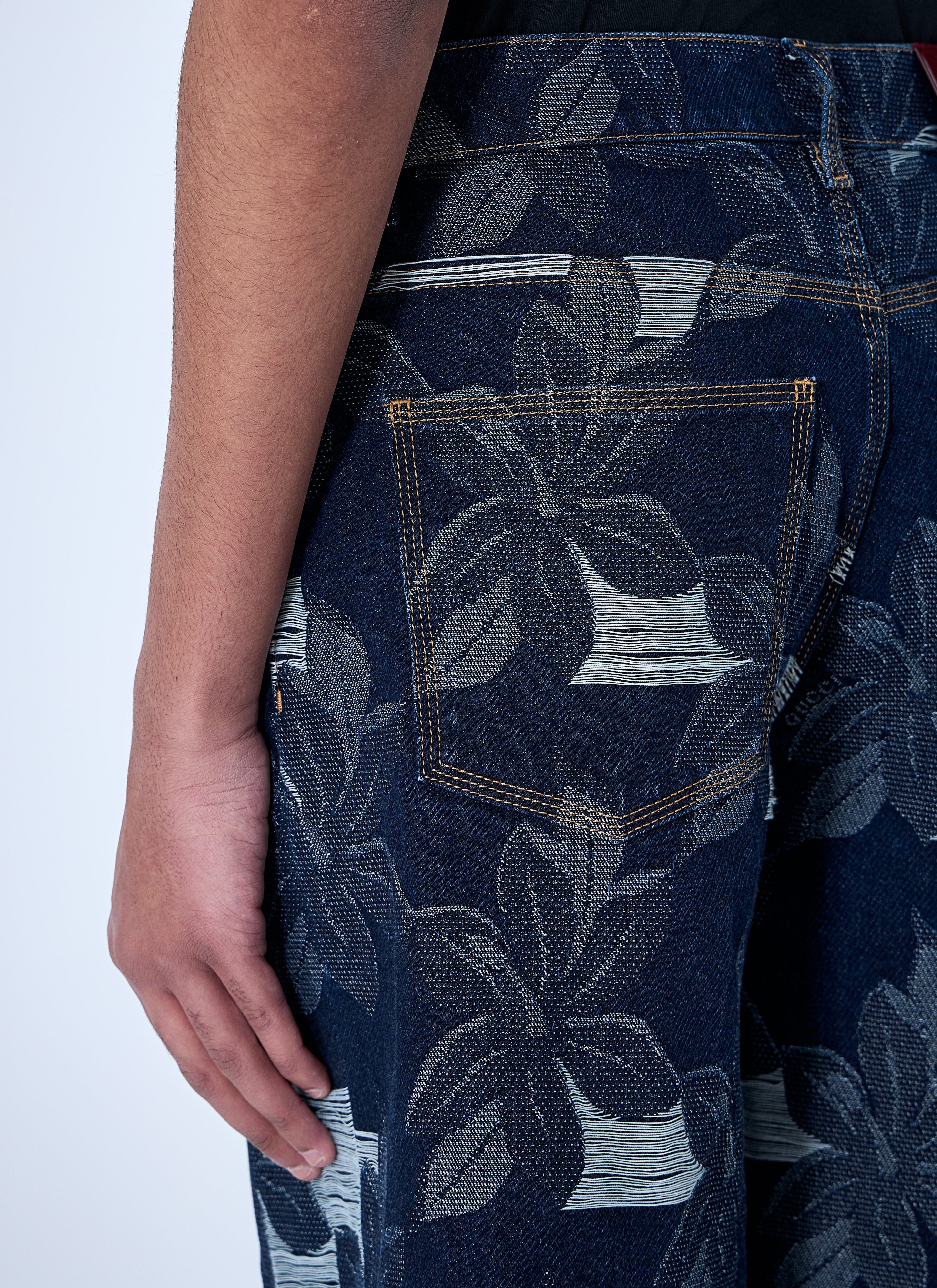 Gucci Men Denim Jacquard Shorts by Luosophy