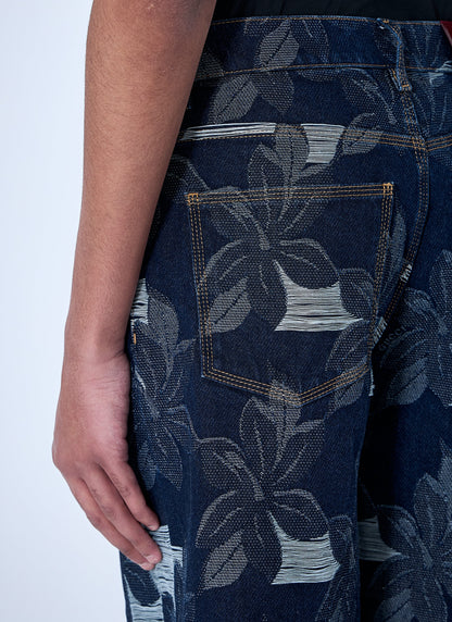 Gucci Men Denim Jacquard Shorts by Luosophy