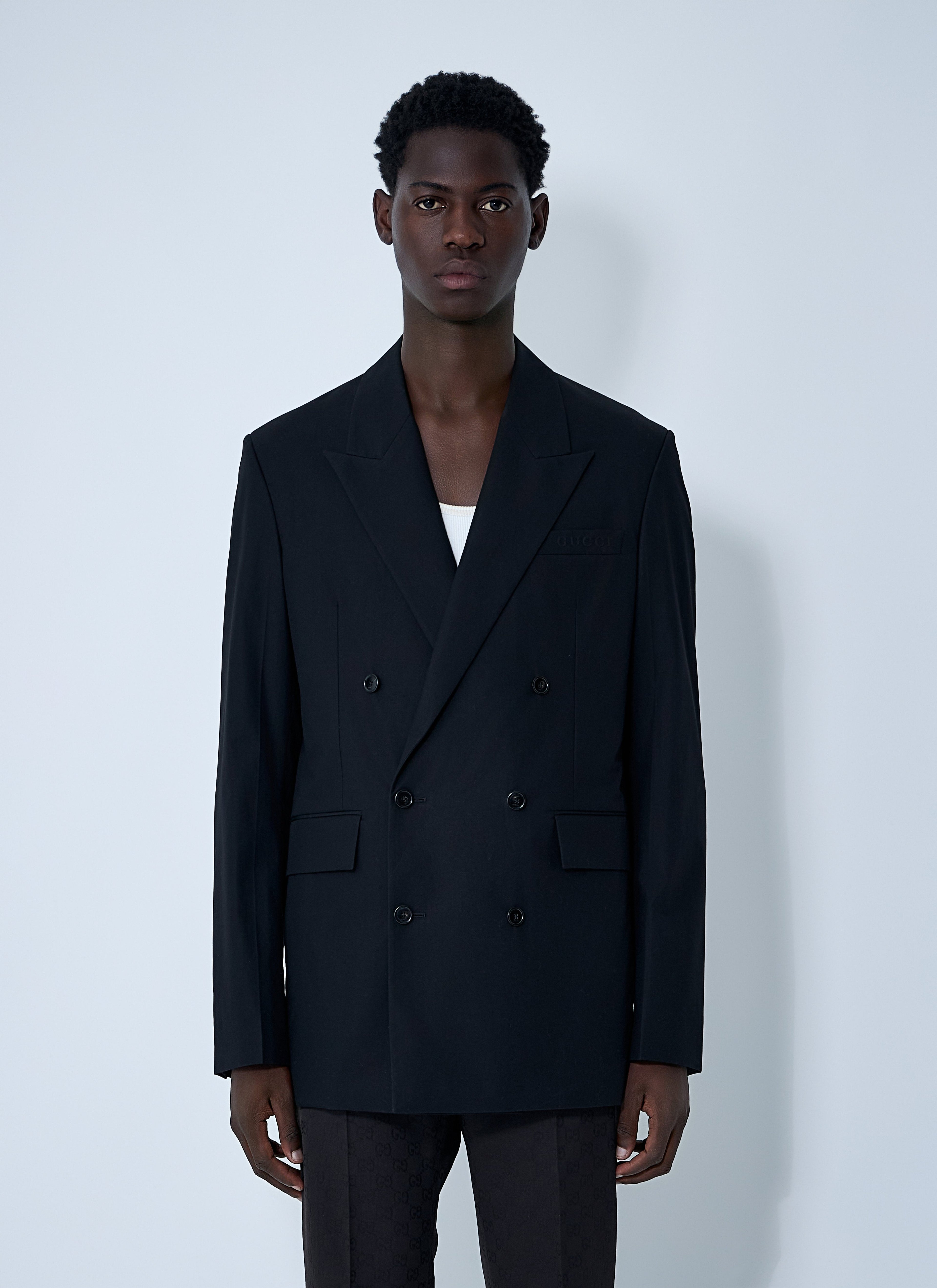 Gucci Men Double-Breasted Blazer 