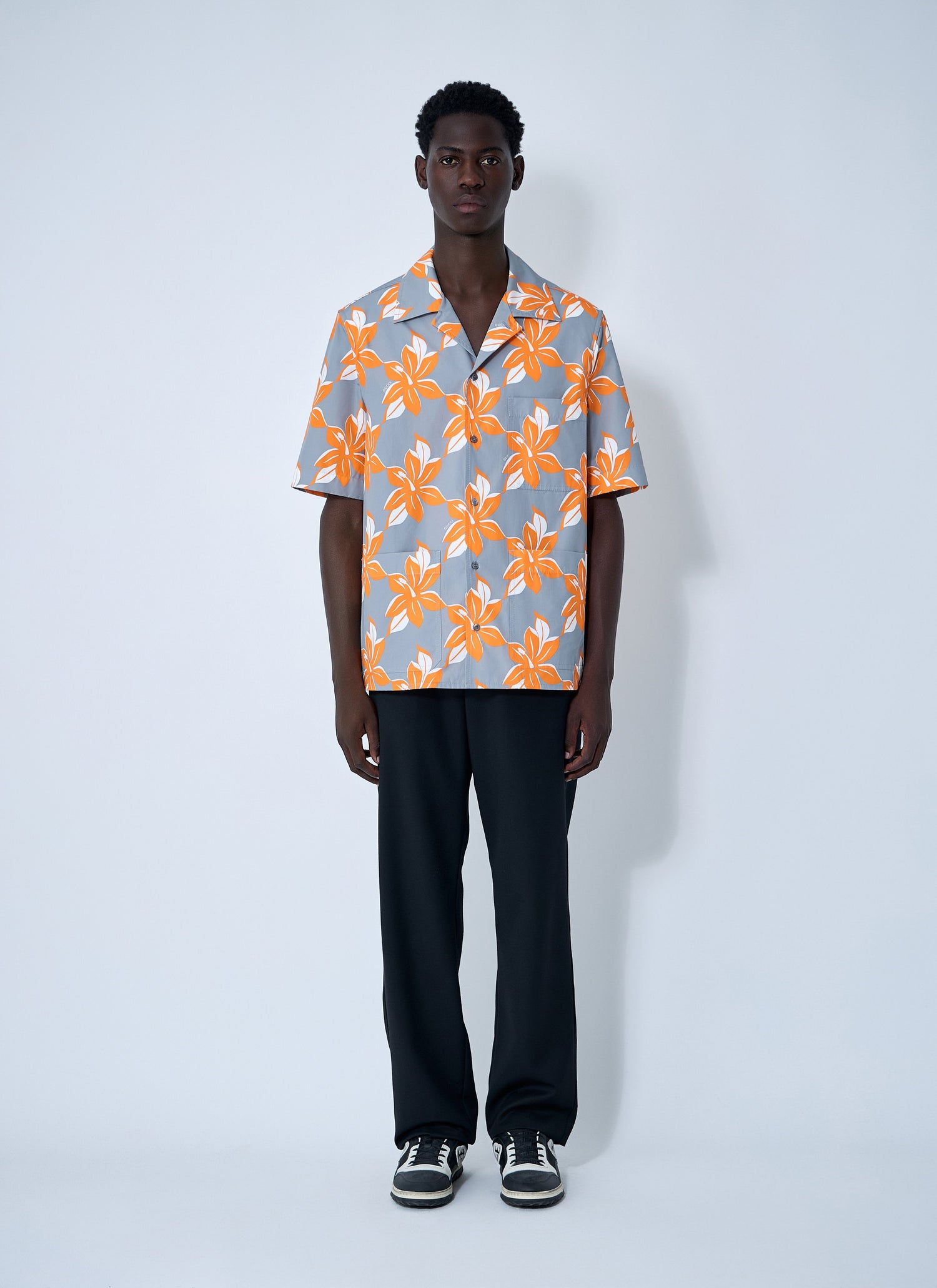 Gucci Men Printed Cotton Poplin Shirt by Luosophy