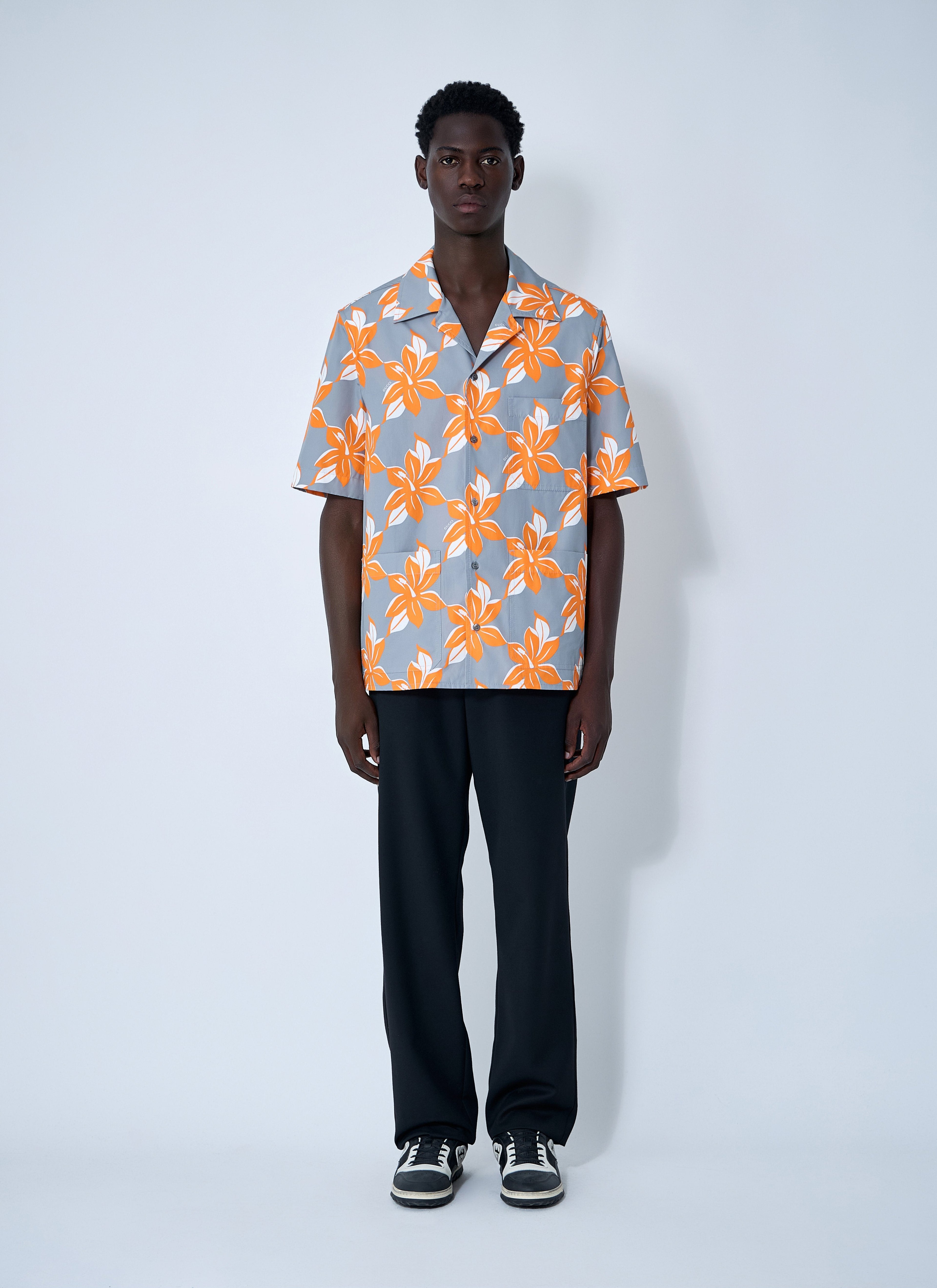 Gucci Men Printed Cotton Poplin Shirt by Luosophy