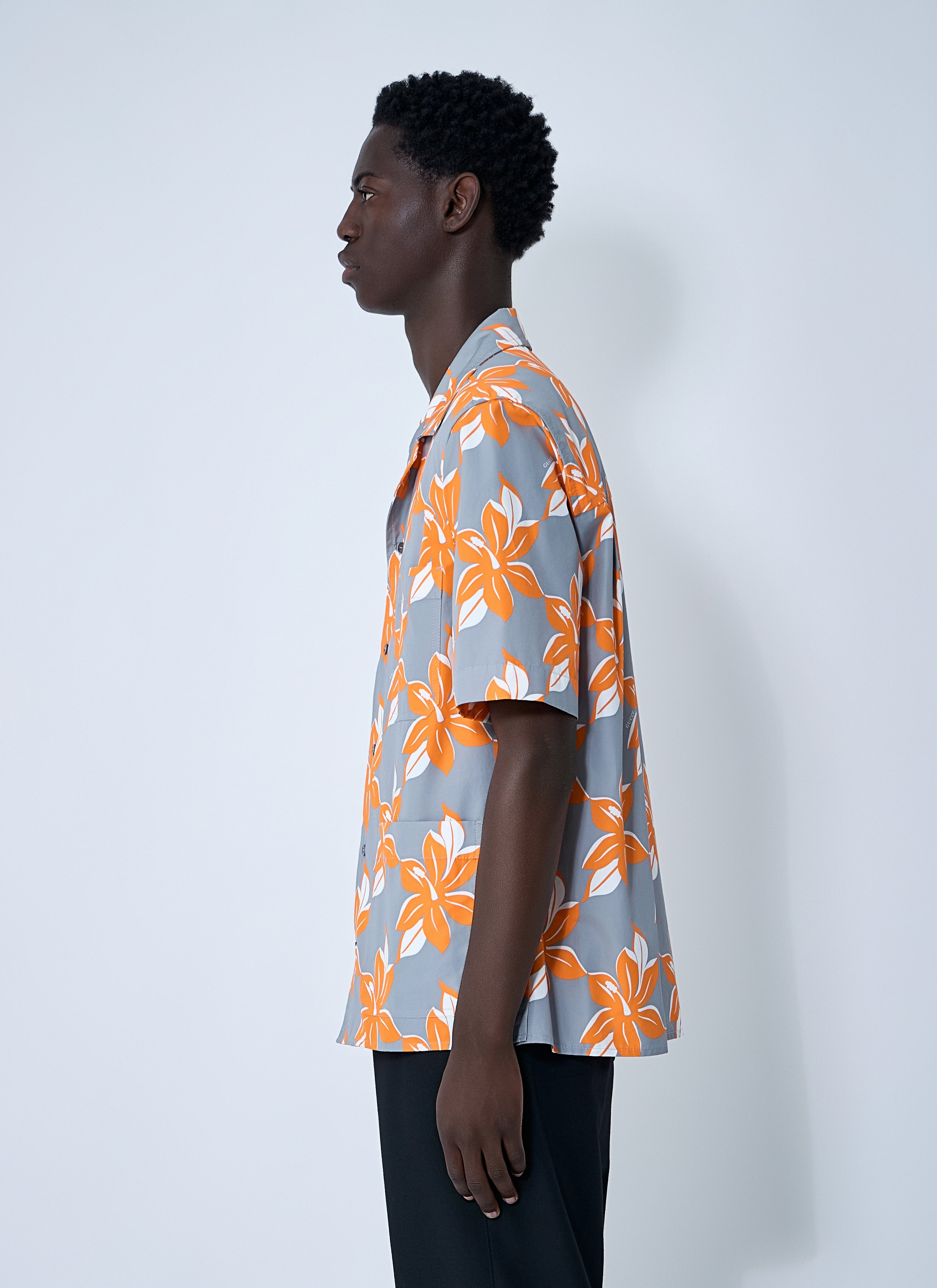 Gucci Men Printed Cotton Poplin Shirt by Luosophy