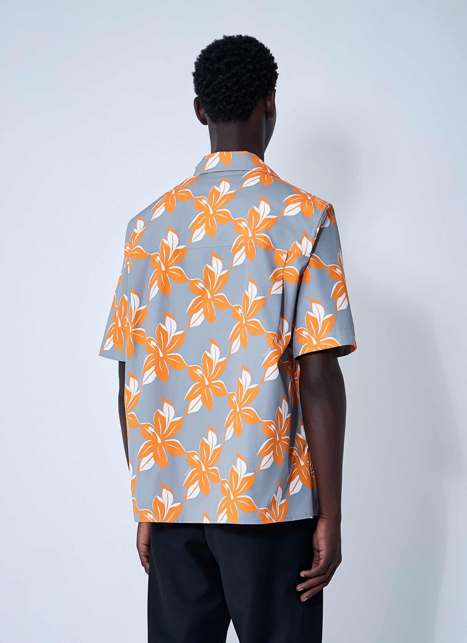 Gucci Men Printed Cotton Poplin Shirt by Luosophy