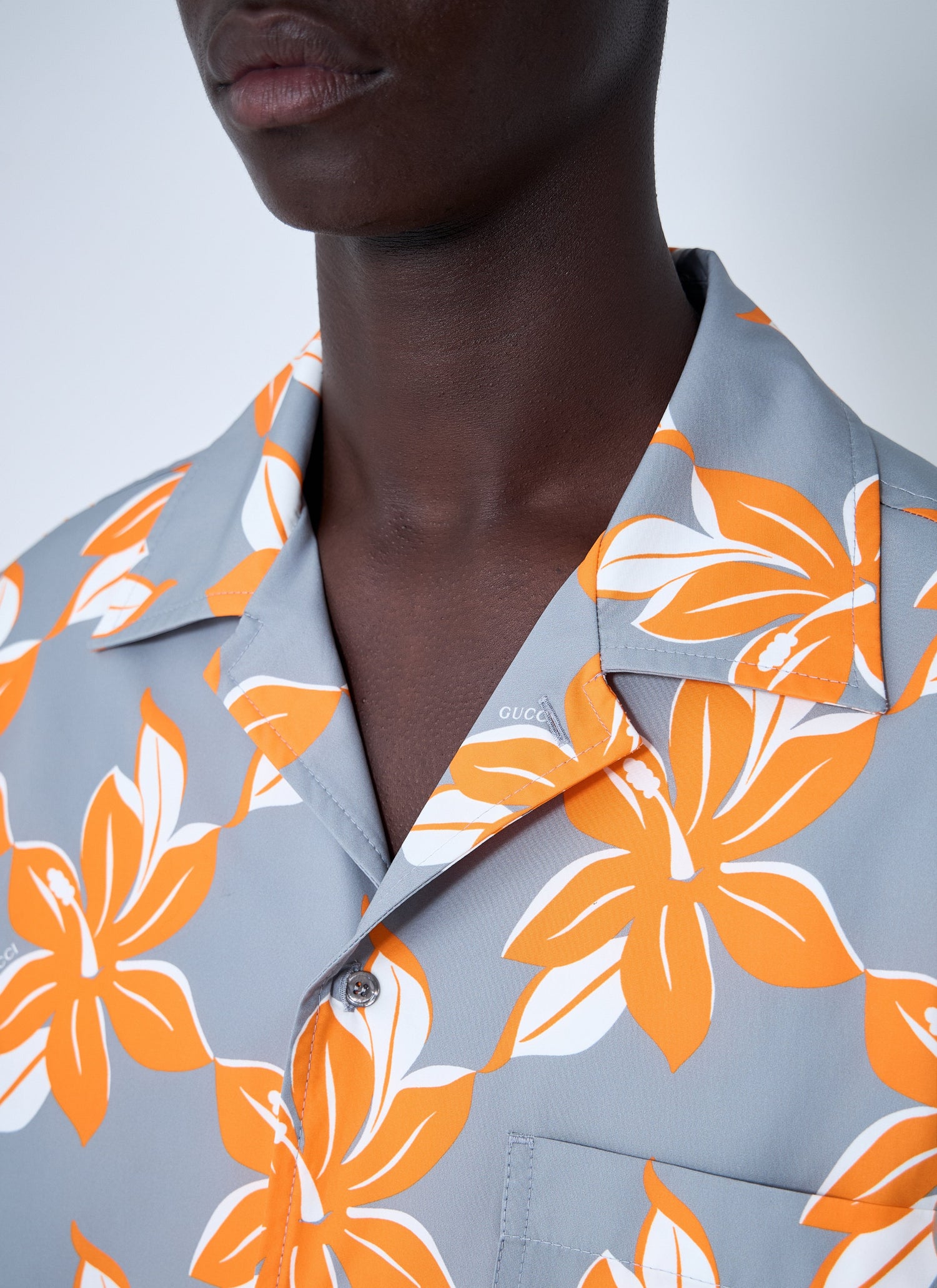 Gucci Men Printed Cotton Poplin Shirt by Luosophy