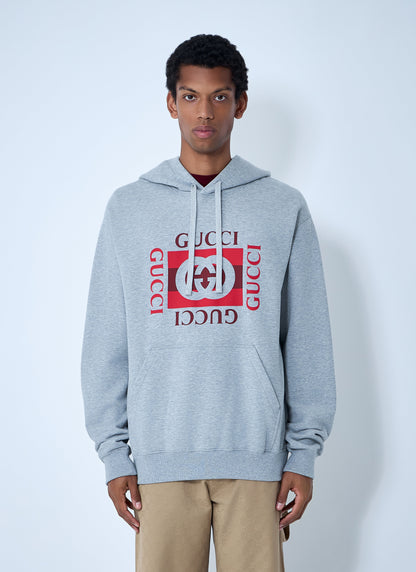 Gucci Men Logo Motif Hooded Sweatshirt by Luosophy