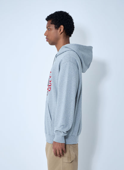 Gucci Men Logo Motif Hooded Sweatshirt by Luosophy