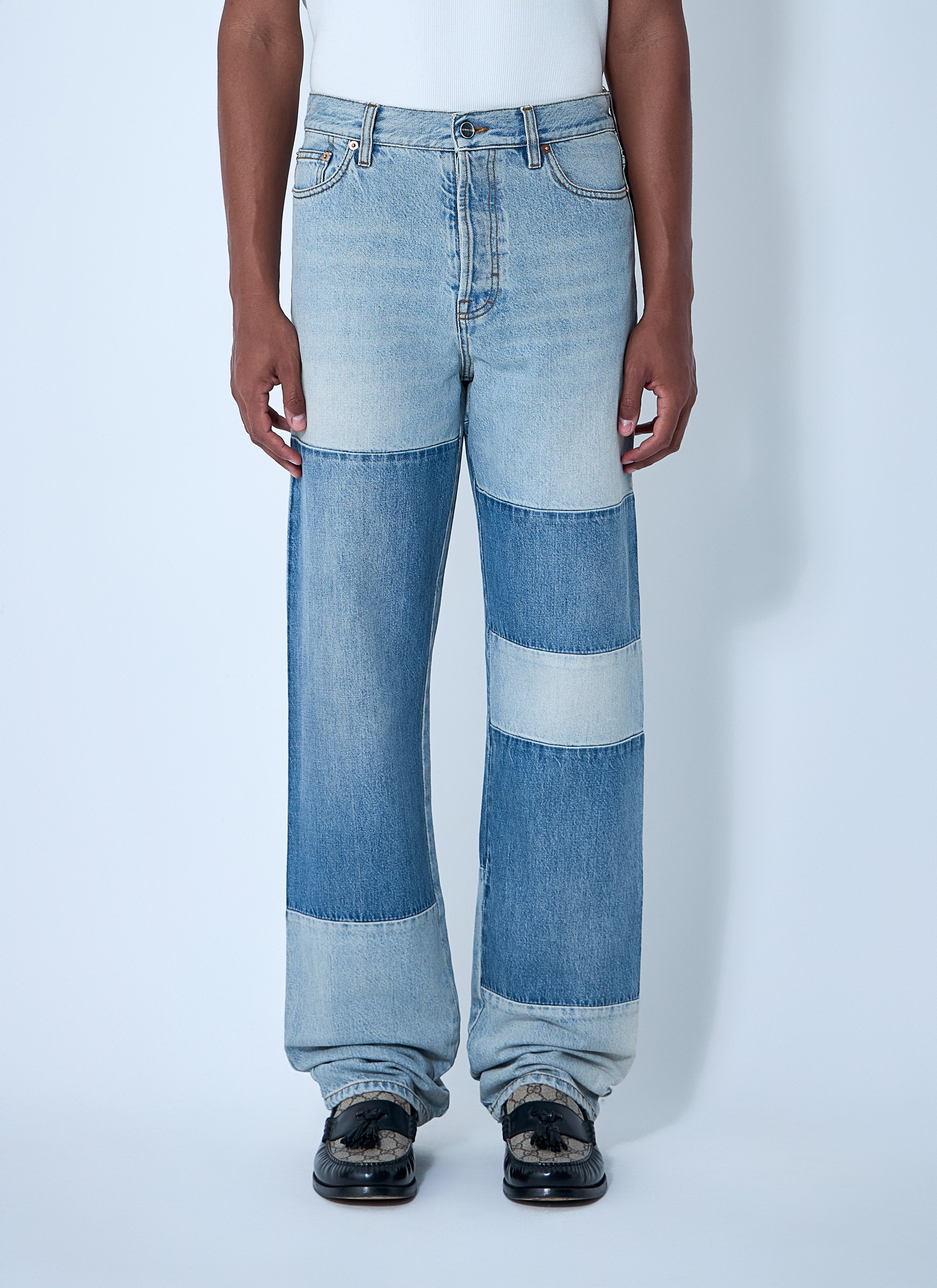 Gucci Men Contrast Panel Jeans by Luosophy