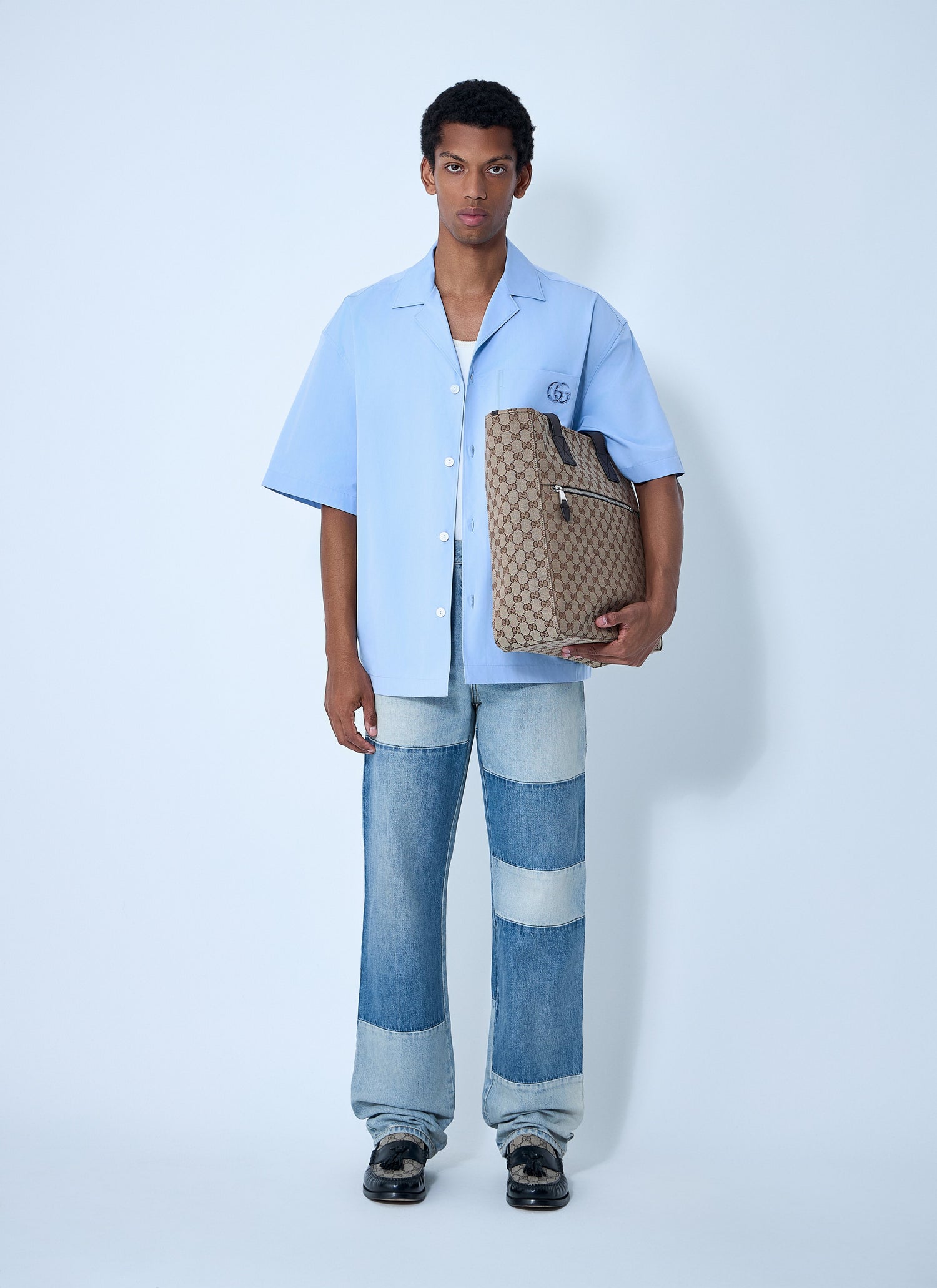 Gucci Men Contrast Panel Jeans by Luosophy