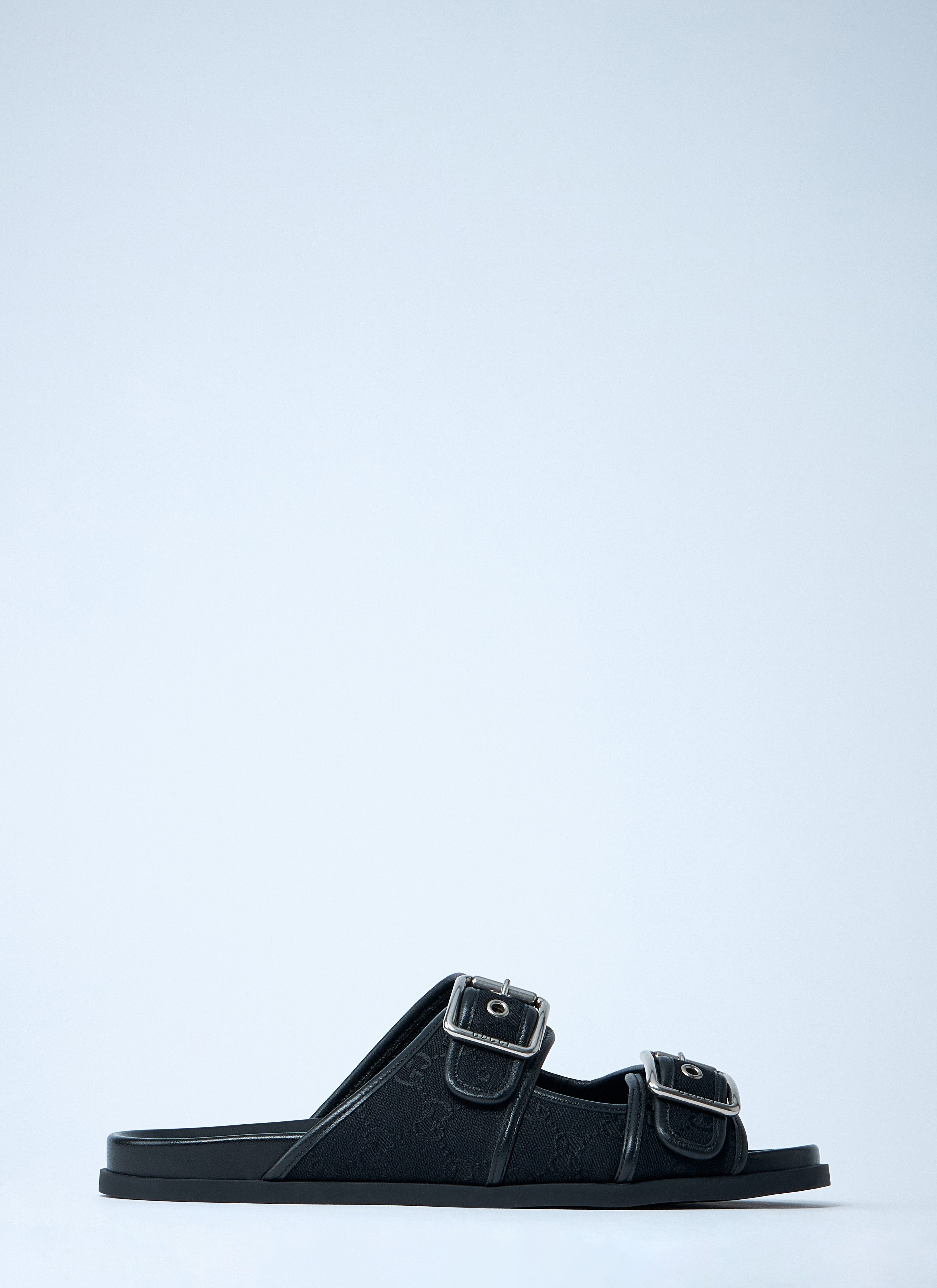 Gucci Men Gg Slide Sandals With Buckles by Luosophy
