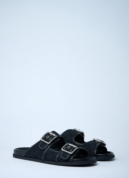 Gucci Men Gg Slide Sandals With Buckles by Luosophy