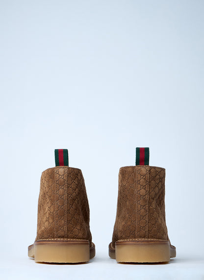Gucci Men Gg Suede Boots by Luosophy