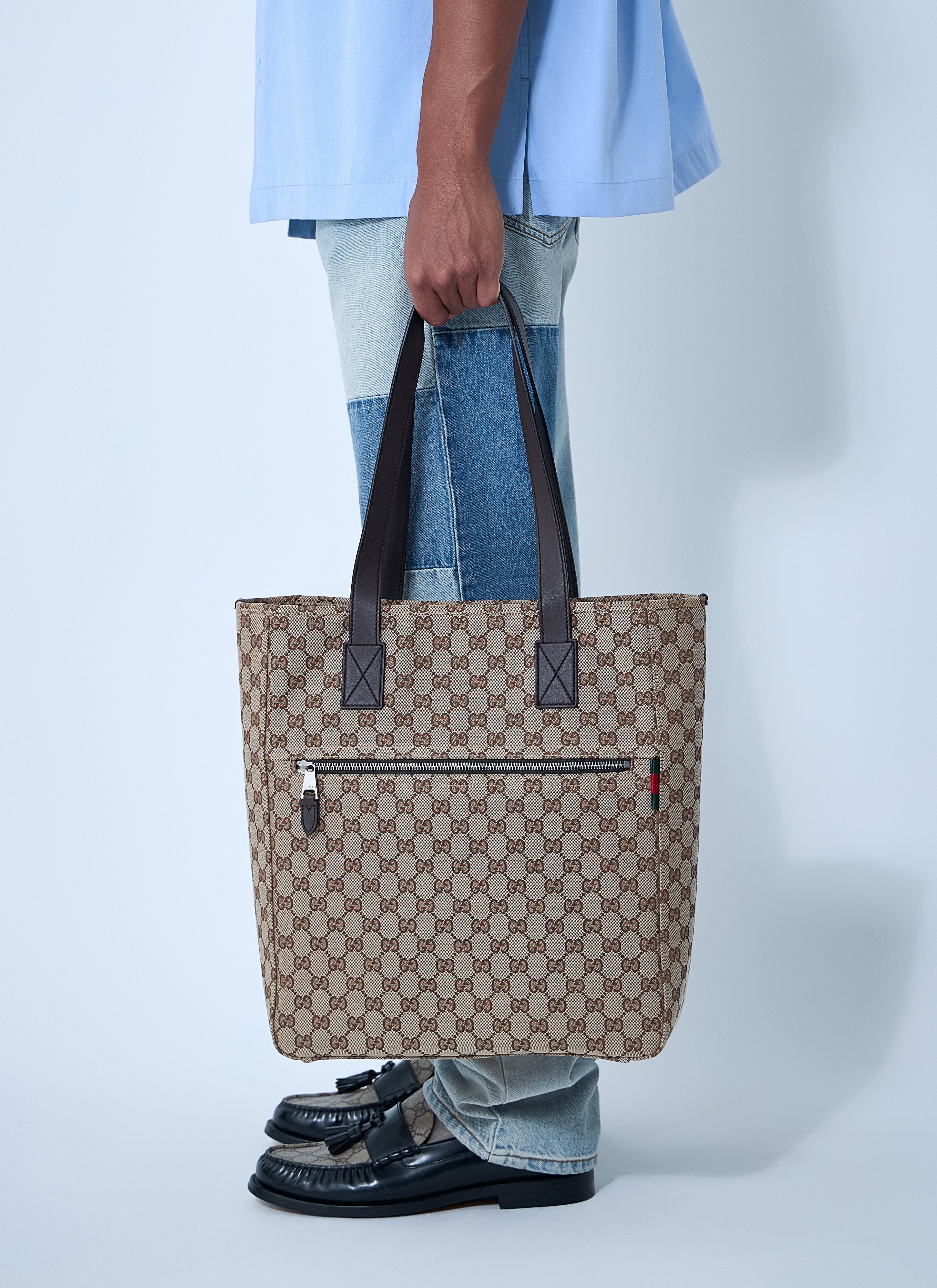 Gucci Men Medium Gg Canvas Tote Bag by Luosophy