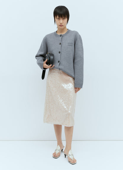 Gucci Women Sequin-Embroidered Tulle Skirt by Luosophy