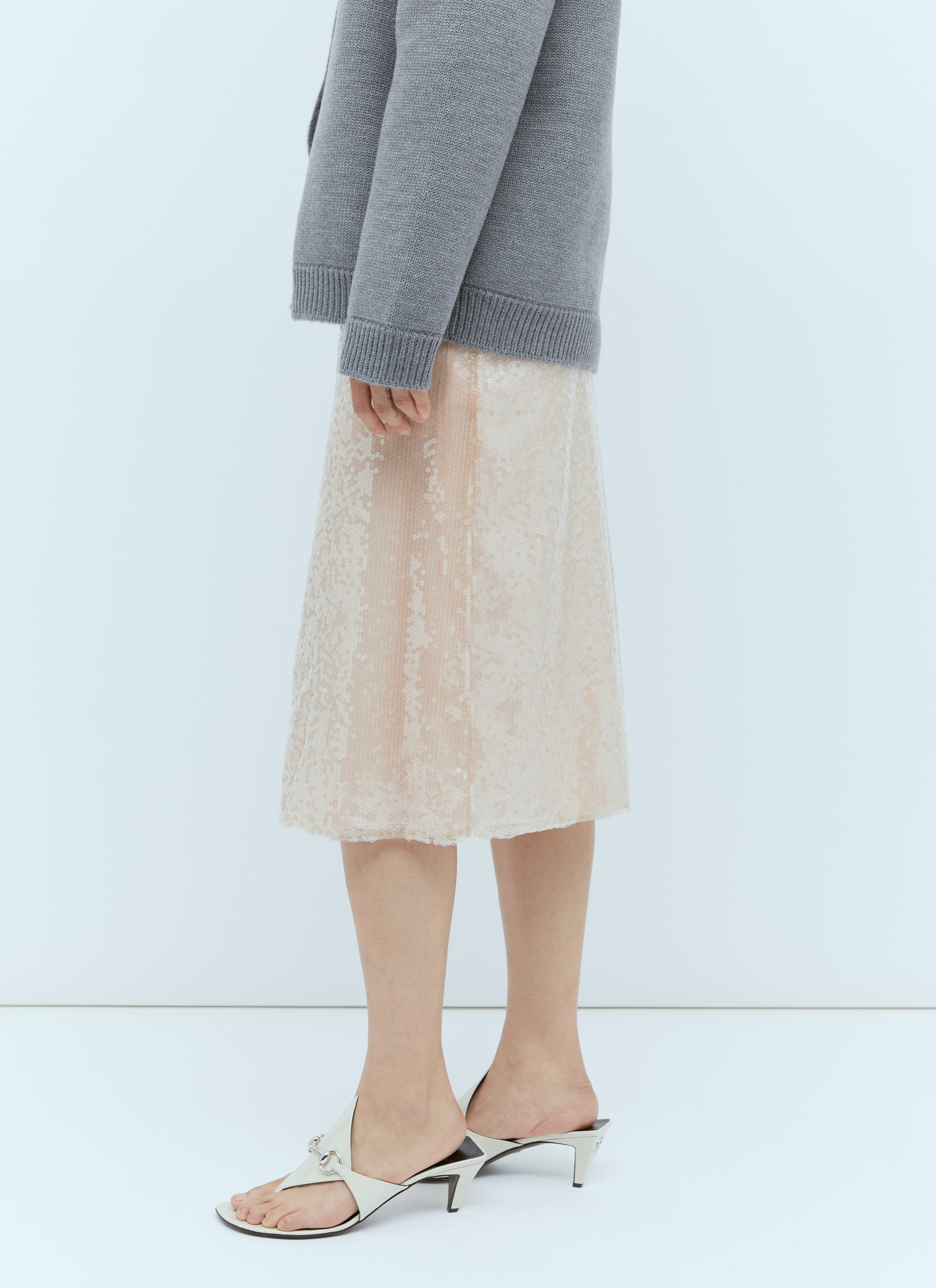 Gucci Women Sequin-Embroidered Tulle Skirt by Luosophy