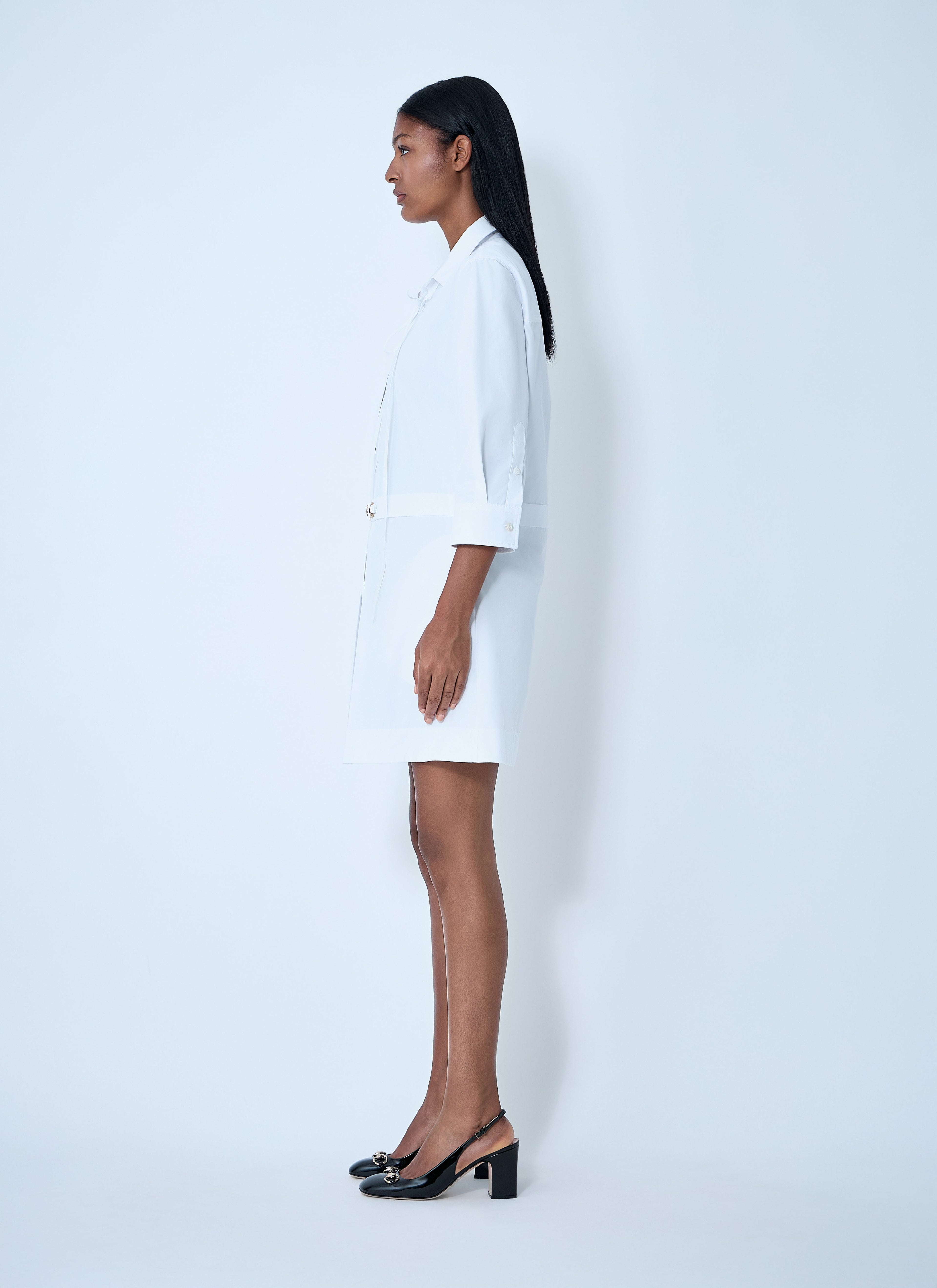 Gucci Women Cotton Poplin Shirt With Horsebit Hardware by Luosophy