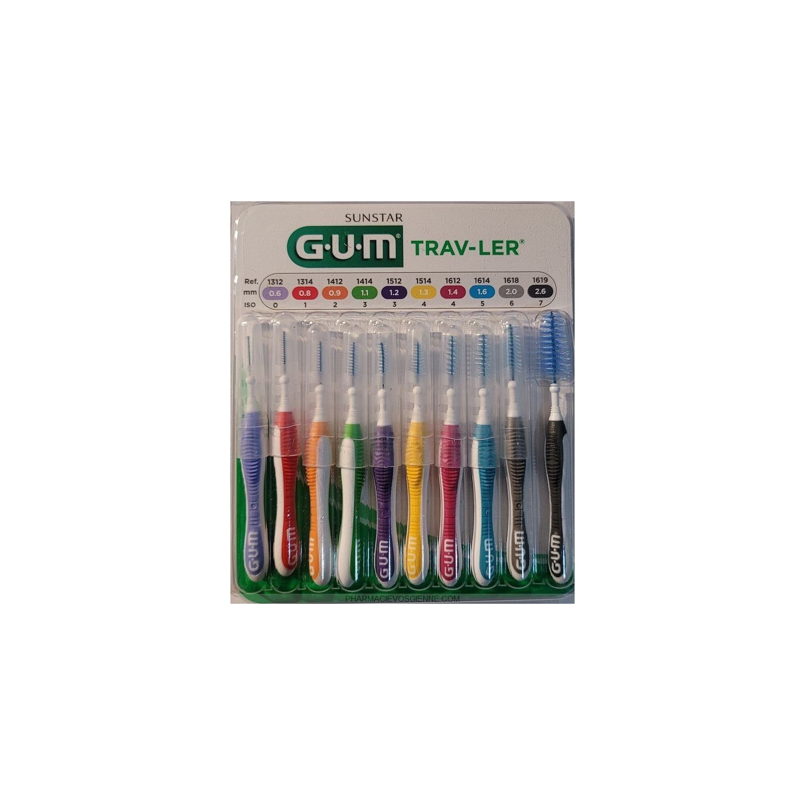 GUM Trav-Ler All Sizes Interdental Brushes 10 Pack by Pasteur Pharmacy