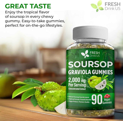 Premium 90 Soursop Graviola Gummies