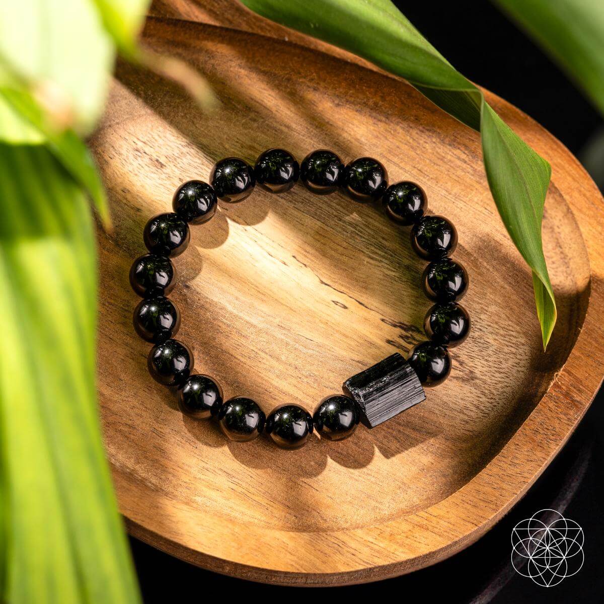 Habit Breaker - Black Obsidian &amp; Tourmaline Bracelet - DestGlow