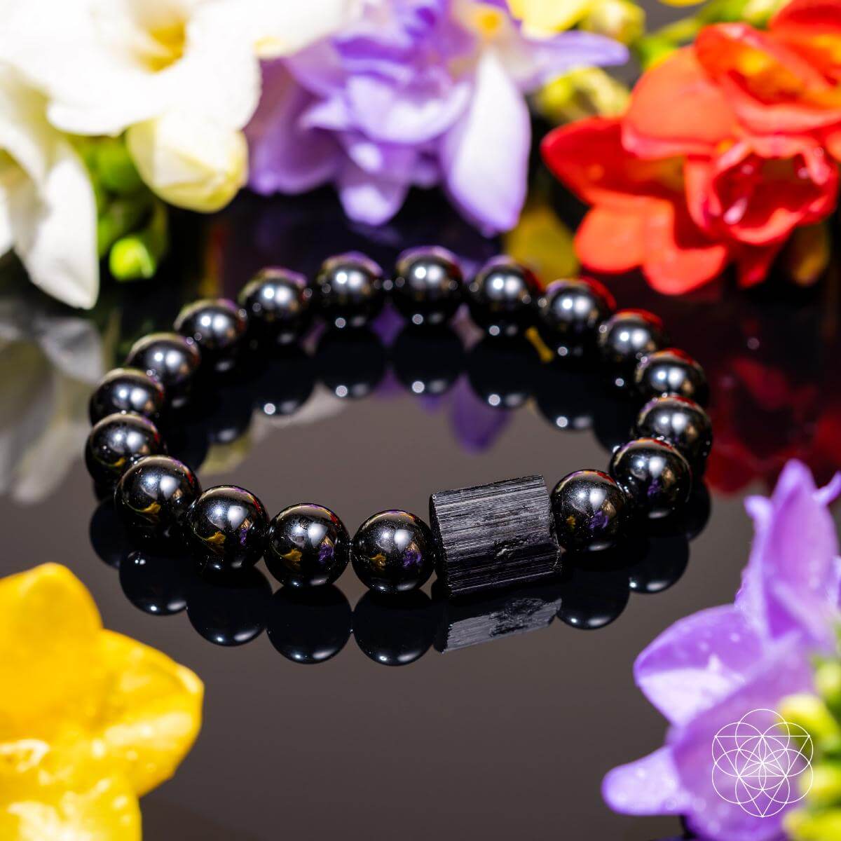 Habit Breaker - Black Obsidian &amp; Tourmaline Bracelet - DestGlow