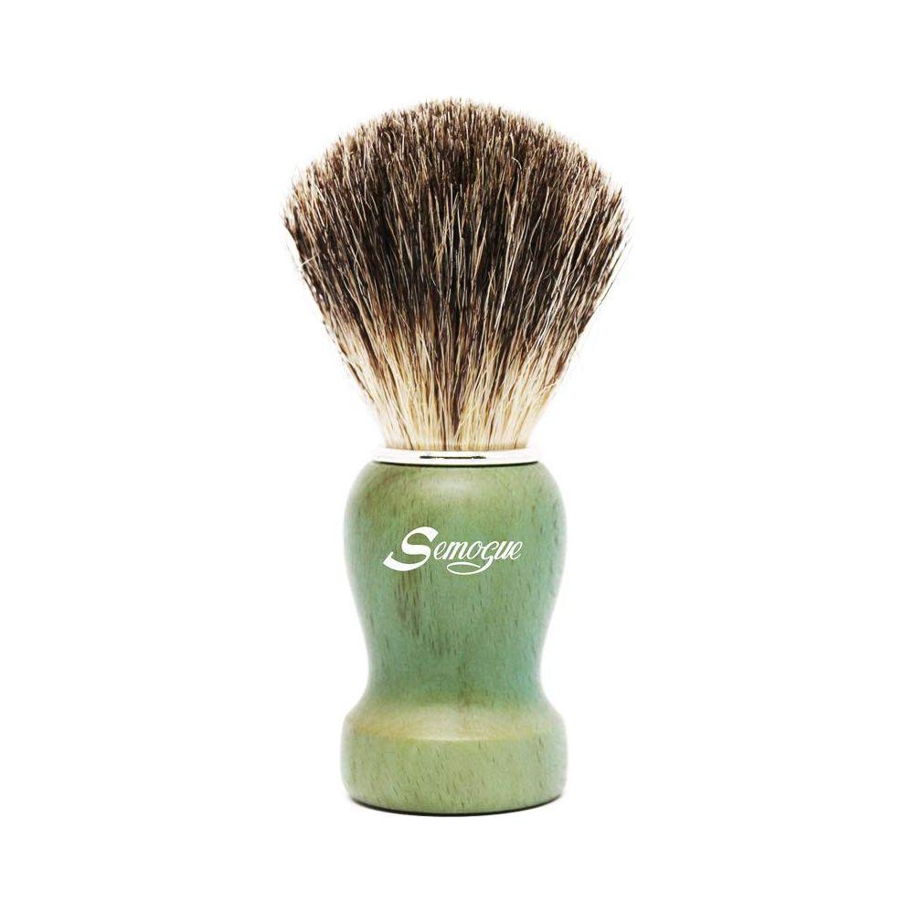 Semogue Pharos-c3 Pure Grey Badger Shaving Brush - Ocean Green Handle by Pasteur Pharmacy