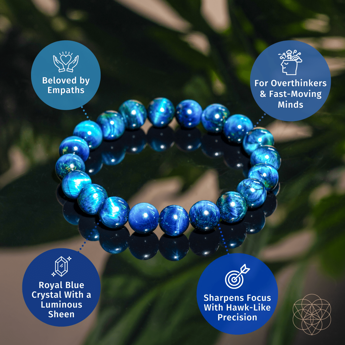 Hawk’S Focus – Royal Blue Tiger’S Eye Bracelet - DestGlow