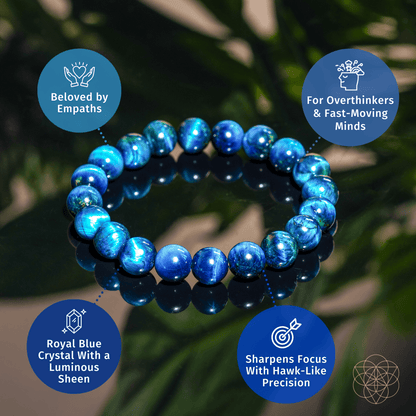 Hawk’S Focus – Royal Blue Tiger’S Eye Bracelet - DestGlow