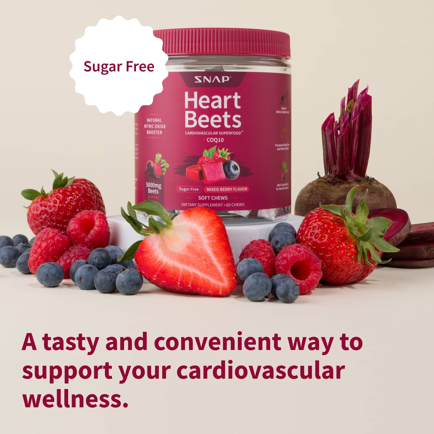 Heart Beets Chews - Buy 2, Get 1 FREE! by Snap Supplements