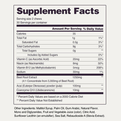 Heart Beets Chews by Snap Supplements